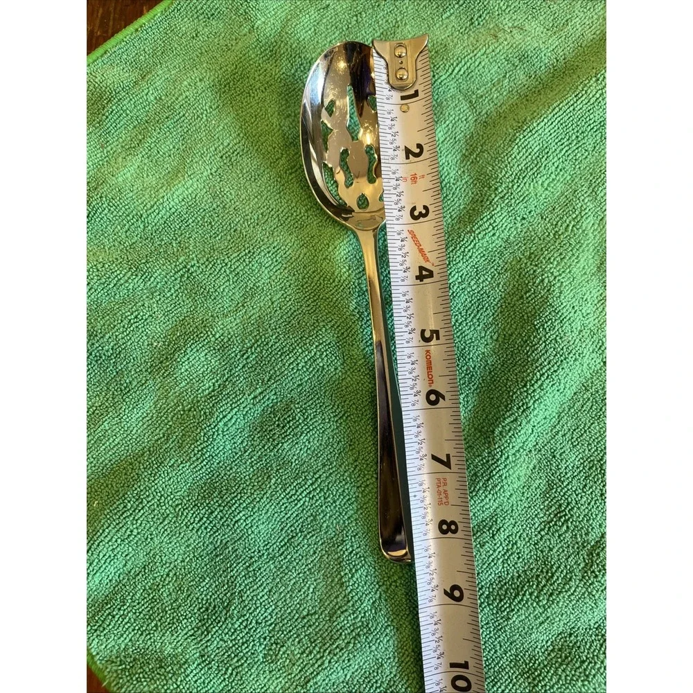 COLONIAL TIPT Gorham Stainless Pierced Serving Spoon Glossy 18/8 Japan Flatware